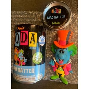 Funko Soda : LE 8,400 BLACKLIGHT Mad Hatter Disney AIWL Black Light Non Chase
